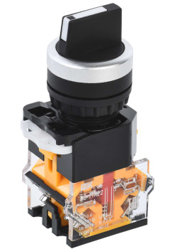 Переключатель D8-11X22 на 2 положения 1NO+1NC черный IEK