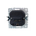BRITE Розетка 1-местная с заземлением с защитными шторками 16А с USB A+A 5В 3,1А РЮш10-2-БрА алюминий IEK