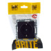 BRITE Розетка 1-местная с заземлением с защитными шторками 16А РС14-1-0-БрЧ черный IEK