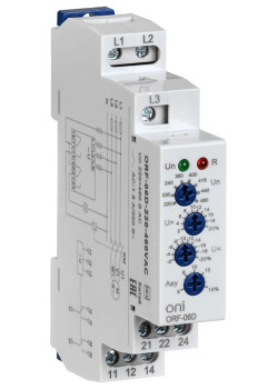 Реле контроля фаз ORF-06D 3 фазы 2 контакта 220-460В AC ONI