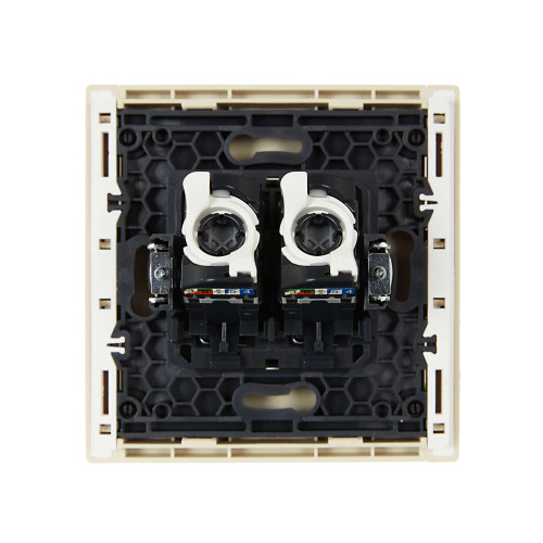 FORTE&PIANO Розетка компьютерная двойная RJ45 кат.5E FP433 ваниль IEK