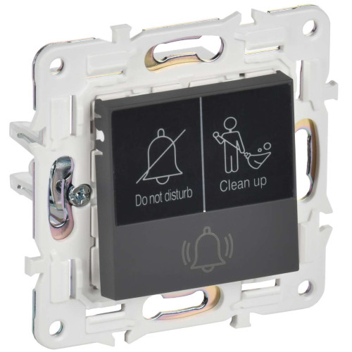 SKANDY Кнопка звонка с индикацией для отелей 10А SK-V17G графит IEK