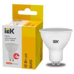 Лампа светодиодная ALFA PAR16 софит 10Вт 230В 3000К GU10 (6шт)IEK