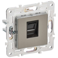 SKANDY Розетка компьютерная RJ45 кат.5E SK-K01N металл никель IEK