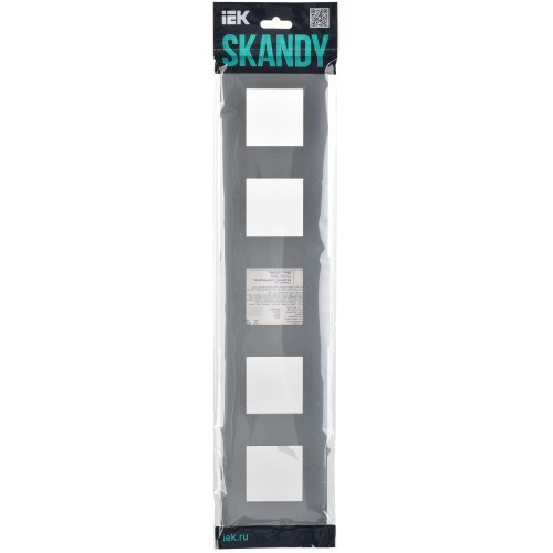 SKANDY Рамка 5-местная SK-F05Gr серый IEK