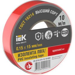 MIXTAPE 7 Изолента 0,15х15мм красная 10м IEK