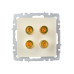 BRITE Аудиорозетка 4-местная РА10-БрКр бежевый IEK BRITE Аудиорозетка 4-местная РА10-БрКр бежевый IEK