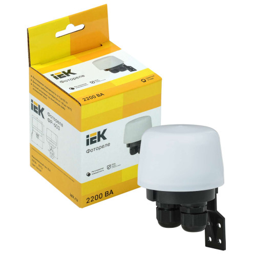 Фотореле ФР-603 2200ВА IP66 белый IEK