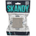 SKANDY Выключатель 2-клавишный с индикацией 10А SK-V09Sh шампань IEK