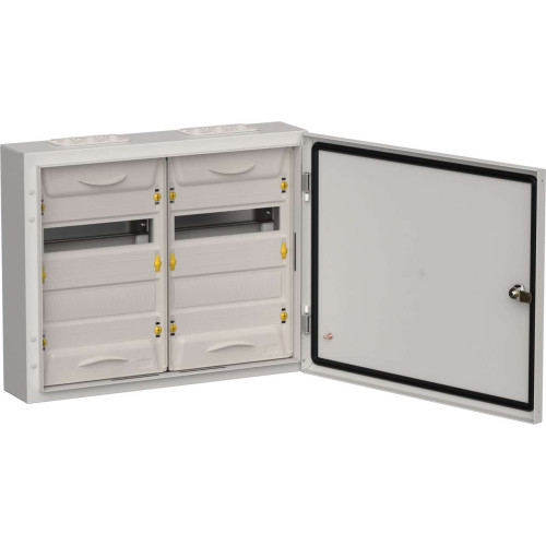 TITAN 5 Корпус металлический ЩРн-48 (2х24) 460х570х140мм IP54 серый (одна дверь) IEK