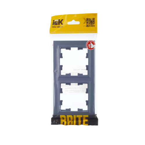 BRITE Рамка 2-местная РУ-2-БрМ маренго IEK