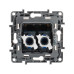 ETIKA Розетка компьютерная двойная RJ45 категория 6 UTP слоновая кость