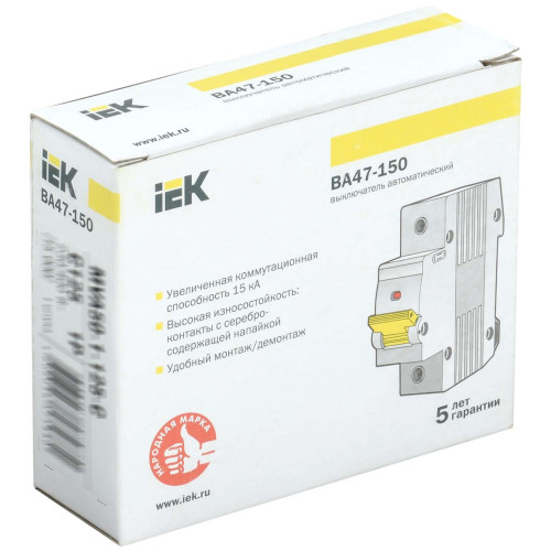KARAT Автоматический выключатель ВА47-150 1P C 63А 15кА IEK