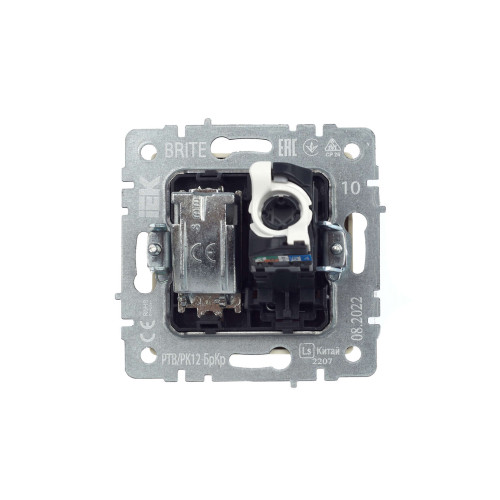 BRITE Розетка двойная TV+RJ45 кат.5E РТВ/РК12-БрКр бежевый IEK
