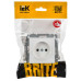 BRITE Розетка 1-местная без заземления с защитными шторками 10А РСш10-2-БрАБ арктический белый IEK