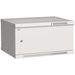 ITK Шкаф настенный LINEA WE 6U 600х450мм дверь металл серый