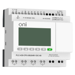 ПЛК 430 Модуль ЦПУ 4 DI 4 UI (0-10 В/DI) 4 RO 24В DC с Ethernet портом с экраном ONI
