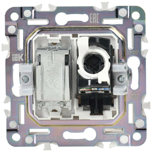 SKANDY Розетка двойная TV+RJ45 кат.5E SK-A14W арктический белый IEK
