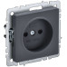 BRITE Розетка 1-местная без заземления с защитными шторками 10А РСш10-2-БрГ графит IEK BRITE Розетка 1-местная без заземления с защитными шторками 10А РСш10-2-БрГ графит IEK