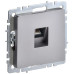 BRITE Розетка компьютерная RJ45 кат.5E РК10-БрС сталь IEK BRITE Розетка компьютерная RJ45 кат.5E РК10-БрС сталь IEK