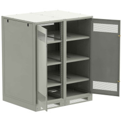 ITK LINEA B Шкаф (пустой) 1450х1200х950мм двустворчатая металлическая дверь серый