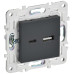 SKANDY Розетка USB A+C 18Вт SK-R13G графит IEK