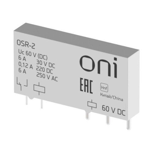 Реле ультратонкое OSR-2 1 перекидной контакт 60В DC ONI
