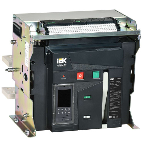 ARMAT AR-A4H TD25 3P F HR Выключатель автоматический воздушный 100кА расцепитель TD 2500А 3P стационарный с аксессуарами ~220-240В: реле отключения, реле включения, моторный привод IEK