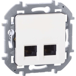 INSPIRIA Розетка компьютерная двойная RJ45 категория 5Е UTP белый