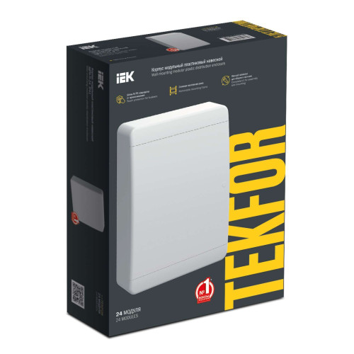 TEKFOR Корпус пластиковый ЩРН-П-24 IP41 белая дверь IEK