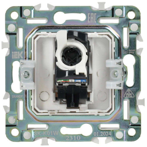 SKANDY Розетка компьютерная RJ45 кат.5E SK-K01W арктический белый IEK