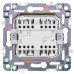 SKANDY Выключатель 2-клавишный проходной 10А SK-V05Gr серый IEK