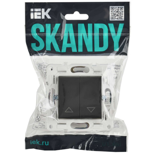 SKANDY Выключатель жалюзи 10А SK-V12T титан IEK
