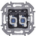 INSPIRIA Розетка компьютерная двойная RJ45 категория 6 UTP белый INSPIRIA Розетка компьютерная двойная RJ45 категория 6 UTP белый