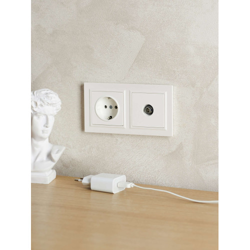 BRITE Рамка 2-местная IP44 РУ-2-БрЖ-44 жемчуг IEK