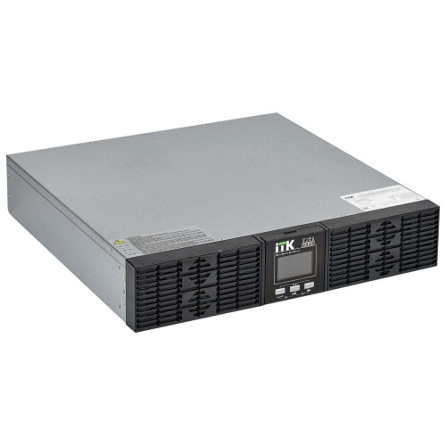 ITK ELECTRA OR ИБП однофазный онлайн 6кВА/6кВт 2U LCD дисплей 192-240VDC клеммная колодка без АКБ с регулируемым зарядным устройством USB EPO RS232 SNMP слот Rack/Tower