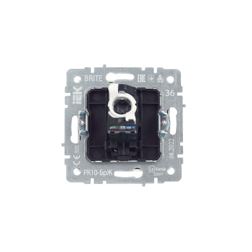 BRITE Розетка компьютерная RJ45 кат.5E РК10-БрЖ жемчуг IEK