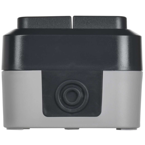 TORS Выключатель двухклавишный проходной 10А IP55 TS125 графит IEK