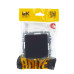 BRITE Розетка 1-местная с заземлением с защитными шторками и крышкой 16А IP44 РСбш10-3-44-БрГ графит IEK