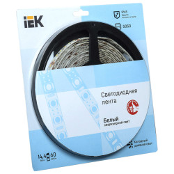 Лента светодиодная 5м блистер LSR-5050W60-14,4-IP65-12V IEK