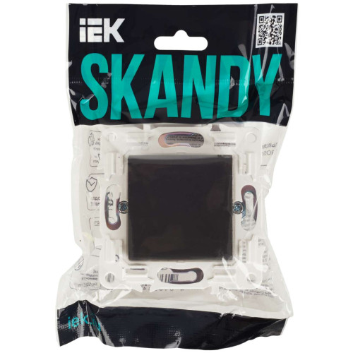 SKANDY Выключатель 1-клавишный перекрестный 10А SK-V03G графит IEK