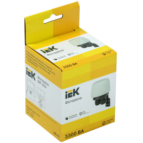 Фотореле ФР-604 3300ВА IP66 белый IEK