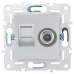 SKANDY Розетка двойная TV+RJ45 кат.6 SK-A15S серебряный IEK SKANDY Розетка двойная TV+RJ45 кат.6 SK-A15S серебряный IEK