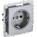 BRITE Розетка 1-местная с заземлением без защитных шторок 16А РС11-1-0-БрА алюминий IEK BRITE Розетка 1-местная с заземлением без защитных шторок 16А РС11-1-0-БрА алюминий IEK