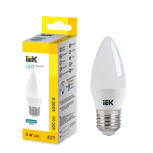 LED Candle C37 5W 4000K E27 IEK