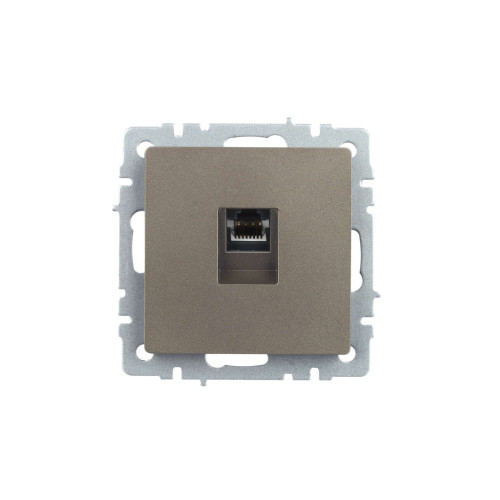 BRITE Розетка компьютерная RJ45 кат.5E РК10-БрШ шампань IEK