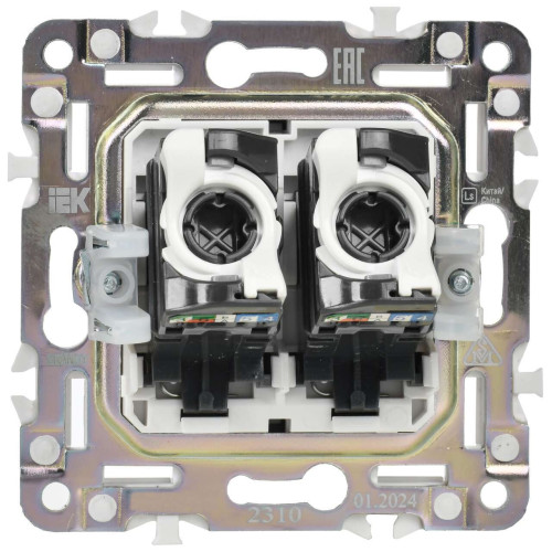 SKANDY Розетка компьютерная двойная RJ45 кат.5E SK-K03Bl черный IEK