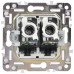 SKANDY Розетка компьютерная двойная RJ45 кат.5E SK-K03Bl черный IEK SKANDY Розетка компьютерная двойная RJ45 кат.5E SK-K03Bl черный IEK