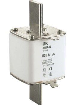 Плавкая вставка предохранителя ППНИ-39 габарит 3 500А IEK