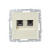 BRITE Розетка компьютерная двойная RJ45 кат.5E РК10-2-БрКр бежевый IEK BRITE Розетка компьютерная двойная RJ45 кат.5E РК10-2-БрКр бежевый IEK